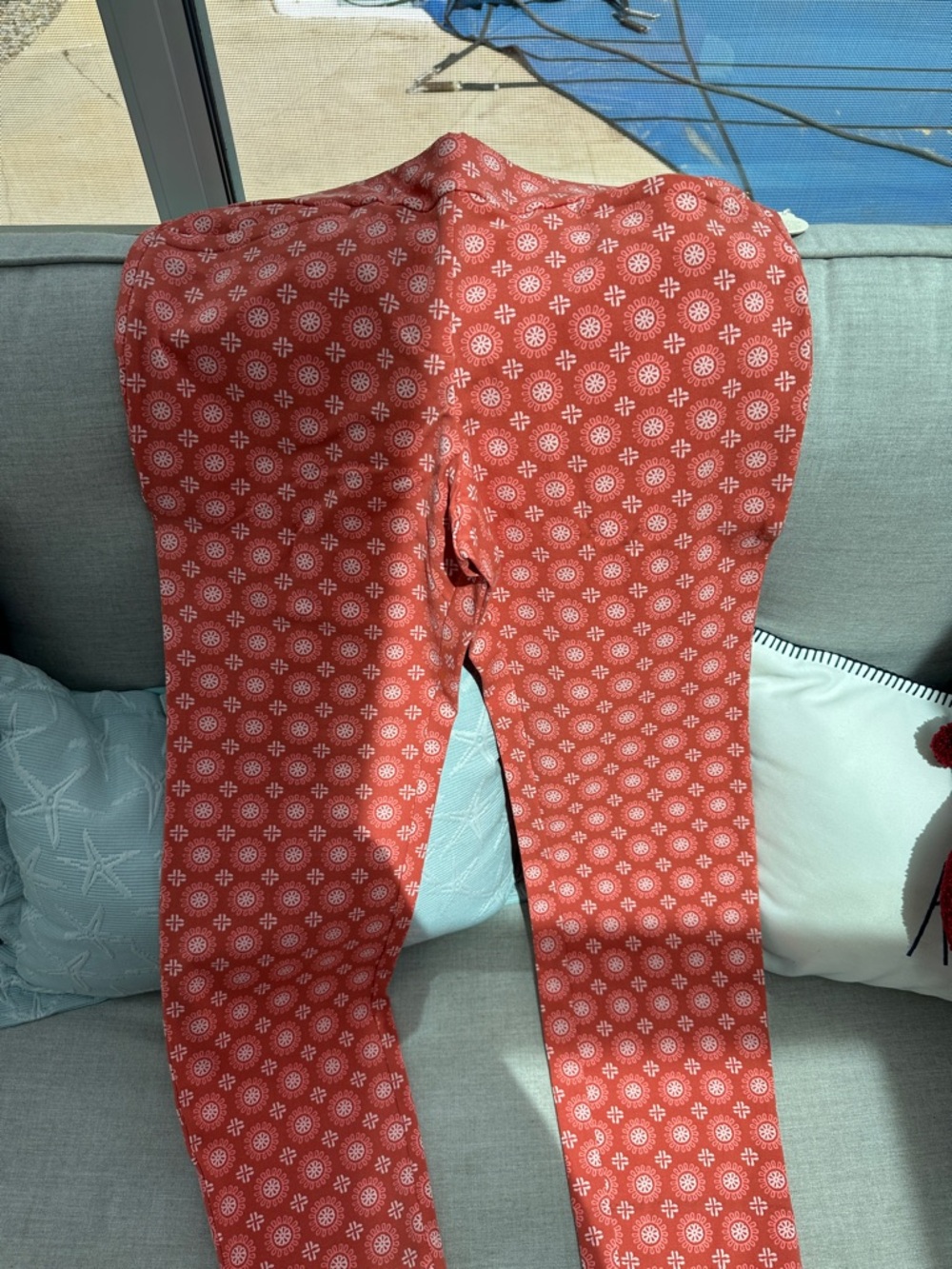 Spartina 449 Coral Red Printed Pants